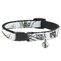 Mossy Oak Breakaway Cat Collar with Bell, Plastic Clip, Easy Adjustable, Mossy Oak Country Roots Snowdrift Camo White, 8.5 to 12 Inches 0.5 Inch Wide