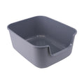 LoopTime Large Cat Litter Box with High Sides,Cat Boxes for Indoor Cats,Cat Litter Pan for Kitty,Litter Box with Low Entry,Easy to Clean,Anti-Splashing (Grey)