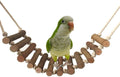 Litewoo Bird Ladder Bridge Wooden Parrot Climbing Swing Toy for Cage