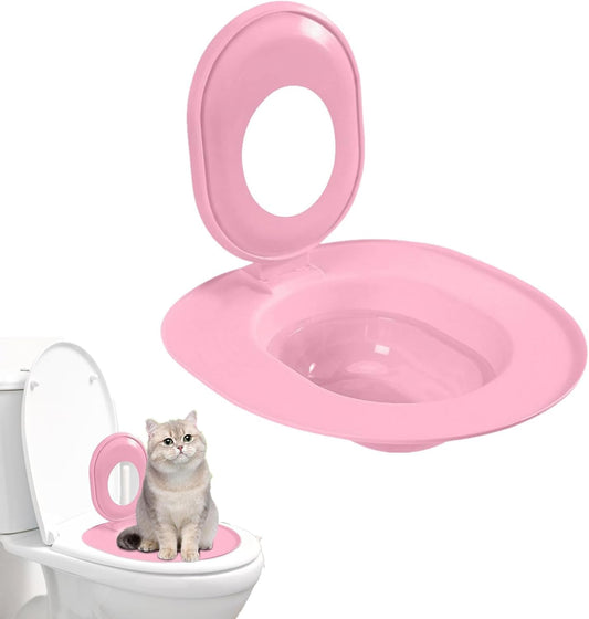 Cat Toilet Training Pad,2026 Cat Toilet Training Kit,Reusable Thrainer,Trainig Seat Tool,Washable Cleaning Pad for Cats,Portable Trainer for Home Pet Shop Pet Care,Easy Installation (Pink)