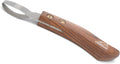 Equine Care Farrier Loop Hoof Knife, J2 Stainless Steel, Wood Handle