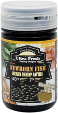 Ultra Fresh Baby Fish Food, 50% Sword Prawns Shrimps, High Protein, Slow Sinking, Fine Powder for Newborn Fry Fish 0.7oz