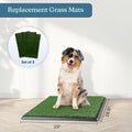 PETMAKER Artificial Grass Puppy Pee Pad for Dogs, Set of 3, 18.5” x 23”