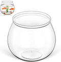 Toddmomy 1 Gallon Transparent Plastic Fish Bowl Small Round Aquarium for Goldfish Turtles Tabletop Fish Tank Office Home