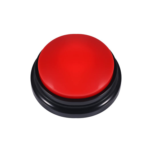 KINBOM Pet Communication Button for Dogs, 30 Seconds Voice Recording Button Dog Pet Training Buzzer Pet Interactivity Device Dog Bells for Potty Training, Not Include Batteries (Red)