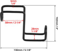 QWORK 4 Inch Tack Hook Set - 4 Pack Heavy Duty Black Horse Halter Rack, Over Rail Bridle Hooks Anti-Rust Coated Metal Ho