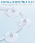 Pawfly Aquarium Suction Cup Clips for Standard 3/16" ID Airline Tubing Clear Air Hose Holder Clamp Accessories for Fish 