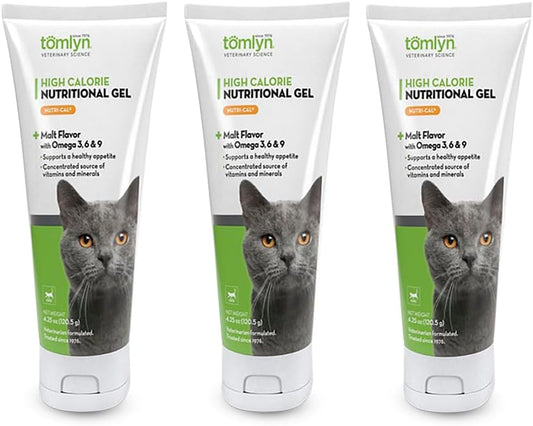Tomlyn Nutri-Cal High Calorie Gel for Cats, Adult Cat, 4.25 oz (Pack of 3)