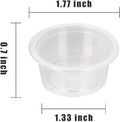 100Pcs Crested Gecko Food Dish, 0.5oz Plastic Reptile Feeding Cups