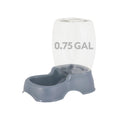 Petmate Pet Cafe Cat and Dog Gravity Water Dispenser - Water Bowl for Cats and Dogs, USA Made, 0.75 GAL, Pearl Gray