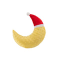 Haourlife Pet Neck Pillow for Cats and Small Dogs, Crescent Moon U-Shaped Plush Pillow with Christmas Santa Hat, Ultra-Soft Minky Cushion, Machine Washable