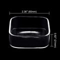 WEAVERBIRD Aquarium Shrimp Feeder Dish Fish Tank Feeding Bowls Glass Square Clear Dish Tray Plate