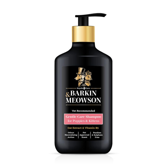 Barkin & Meowson Gentle Care Shampoo for Puppies & Kittens 350ml / 11.83 fl.oz - Oat Extract for Sensitive Skin, Pet-Friendly Scent