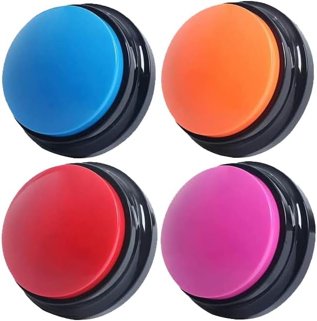 Voice Recording Button, Dog Buttons for Communication Pet Training Buzzer, 30 Second Voice Record and Playback, Funny Gi