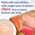 INABA Churu Lickable Purée Natural Cat Treats Gift Box- Chicken Recipe, 32 Tubes (4 Gift Boxes of 8 Tubes Each)