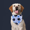 JpGdn 50PCS Big Dog Bandanas Large Breed XL Bulk Paw Bone Print Pet Big Bandanas Kerchief Triangle Bibs Head Scarves Scarfs Selvedge Sewing Stitching Edge Hemming Stitch Seam for Grooming Costume