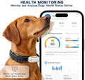 DBDD AI GPS Tracker for Dogs (White) with Virtual Fence & Real-Time Location - Waterproof Electronic Collar for Escape Artists, AI Health Monitor for Medium to Large Dogs (30lbs+), iOS & Android