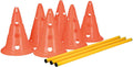 TRIXIE Dog Agility Hurdle Cone Set – 6 x Cones, 3 x Agility Rods