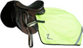 Horze High-Visibility Reflective Horse Quarter Sheet Riding Blanket with Fleece Lining - Yellow - Horse