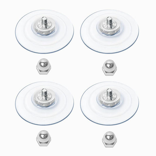 AMOSIJOY 4 Pack Cat Window Perch Suction Cup, Strong Adhesive Replacement Suction Cup with Screws for Foldable & Cordless Cat Window Hammock Seat