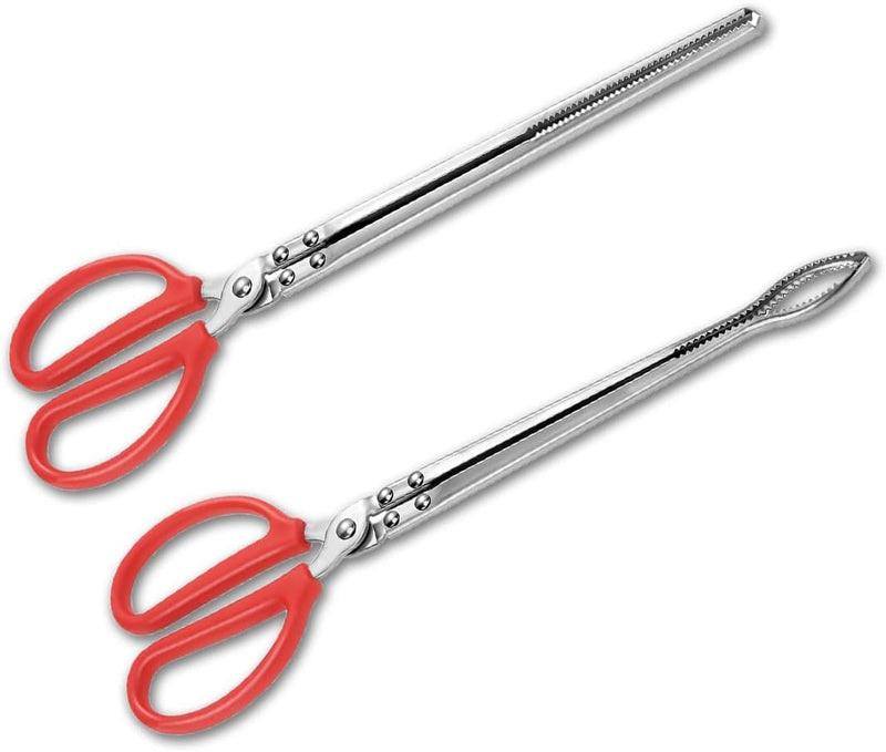 2pcs Snake Feeding Tongs, 15 inch Snake Hook Snake Grabber Tool Snake Stick Reptile Tongs for Bearded Dragon Snake Repti