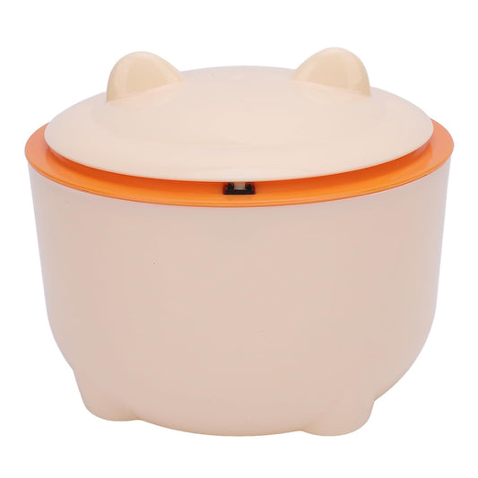 Cat Litter Trash Can White Compact Fully Enclosed Waste Container with Press Type Lid Dog Litter Box Cat Poop Garbage Ca