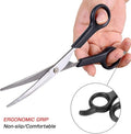 Chibuy Professional Dog Grooming Scissors Set, 2-Piece Kit with Round Tip Safety Scissors, Straight Cut & Curved Shears, Home Pet Grooming Tools for Dogs & Cats