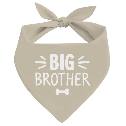 Big Brother Dog Bandana, Beige Pet Dog Scarf Accessories, Pregnancy Announcement Big Brother Baby Reveal, Pet Dogs Triangle Scarf, Dogs Bandana for Small Medium