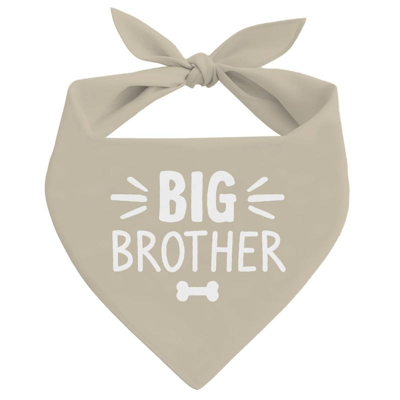 Big Brother Dog Bandana, Beige Pet Dog Scarf Accessories, Pregnancy Announcement Big Brother Baby Reveal, Pet Dogs Triangle Scarf, Dogs Bandana for Small Medium