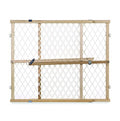Toddleroo by North States - Diamond Mesh Wooden Baby Gate: Pressure Mounted Baby Gate for Doorways - Adjustable 26.5 to 
