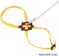 2 Pack Adjustable Reptile Harness and Leash for Lizard Gecko Bearded Dragon Outside Walk (Yellow)