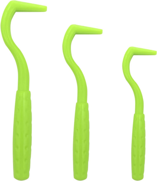 Quacc 3 PCS Tick Remover Tool, Plastic Painlessly Tick Remover Portable for Dogs Cats Humans (Green)