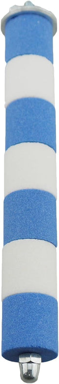 TAODAN 20x2.5cm Parrot Nail Grooming Stick Blue and White Bird Claw Grinding Sandstone Perch Suitable for Most Bird Coop