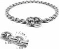 Dog Choker Collar Slip Chain,Stainless Steel Collar for Medium and Large Dogs Heavy Duty,Dog Training Metal Necklace,Sil