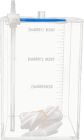 Aquarium Choice Acryli Made Liquid Storage Bucket Dosing Pump Reservoir Container (4.25 * 4.25 * 6.5 Inch;1500ml/1.5L（Bl