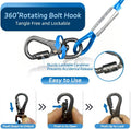 Dog Tie Out Cable - Chew Proof Steel Wire Lead - 360° Tangle Free Outdoor Leash for Pups - Dog Runner Cable for Small to