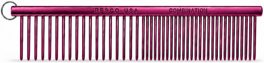 Resco Professional Greyhound Grooming Comb for Dogs & Cats, 1.5" Pins, Red