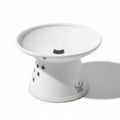 Necoichi Elevated Cat Food Bowl, Ceramic (Porcelain), Whisker-Friendly, Dishwasher & Microwave Safe, Non-Slip Silicone Base, Anti-Vomiting & Neck Fatigue (Cats, Extra Wide, 2-Cups Capacity)