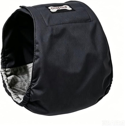 Male Dog Belly Wrap, Washable Reusable Dog Diaper Band, Black Graphene Polyester, Absorbent, 1 Pack for Marking