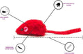 20 Halloween Colorful Furry Mice Cat Toys with Catnip and Rattle Sound Made of Real Rabbit Fur, Interactive Catch Play T
