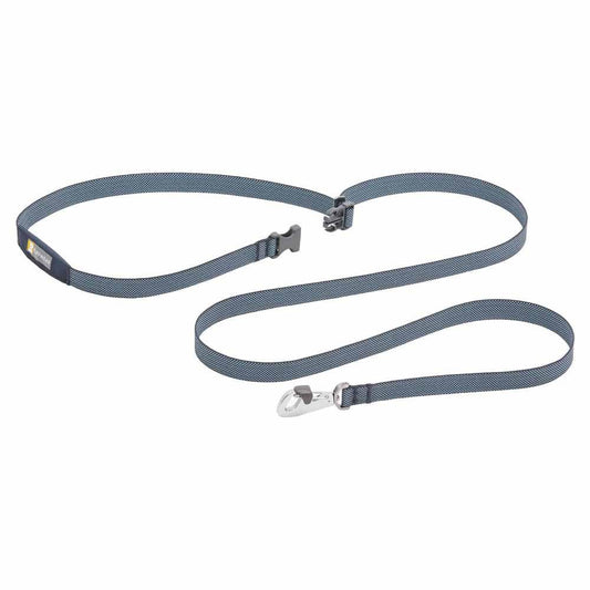 Ruffwear, Flagline Dog Leash, Lightweight Hands‑Free 6.5 ft Lead, Adjustable Waist‑Worn or Handheld, Lockable Swivel Crux Clip, Low‑Profile Pick‑Up Bag Stash Pocket, Basalt Gray