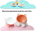 Love Dream Silicone Pet Feeding Food Mat with Raised Edge, Anti-Slip Waterproof Pet Bowl Mat Placemat for Dog and Cat (White)