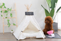 Scnbom Pet Teepee Dog & Puppy Cat Tents Tipi Bed Portable Houses