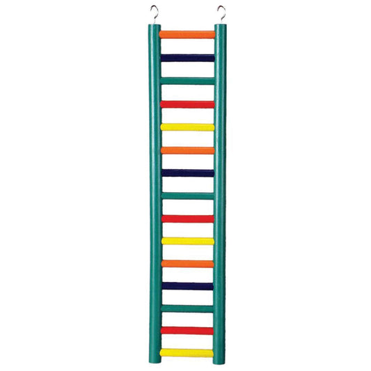Prevue Pet Products 9-Rung Wood Bird Ladder - Accessories for All Pet Bird Sizes, Hanging Birdcage Toy for Climbing, Foot Exercise, Beak Use, Mental Enrichment, and Interactive Play