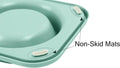 L.D.Dog Cat Food Bowls, Cat Bowls Non-Skid and Non-Spill Silicone Pads with PP Stand, Removable Stainless Steel Food and