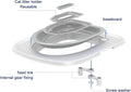 Cat Toilet Training Kit, Universal Cat Toilet Trainer Environmentally Friendly Easy to Install Reusable for Home (White 