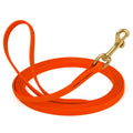 Viper K9 Biothane Working Dog Leash Waterproof Lead for Tracking Training Schutzhund Dog Sport & Search - Odor-Proof Long Line with Solid Brass Snap for Puppy Medium and Large 1/2" x 20ft HunterOrange