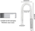 MiOYOOW Aquarium Inflow Outflow Pipe, 304 Stainless Steel Lily Pipe with Aluminum Alloy Fixing Clamp for Fish Tank Aquar