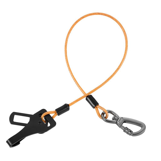 3-in-1 Dog Car Seat Belt Harness - Chew-Proof Steel Cable Seatbelt with Heavy-Duty Buckle & Clip - High Tensile Strength Car Safety Restraint for Small, Medium, Large Dogs (Orange, 24 inch/60 CM)