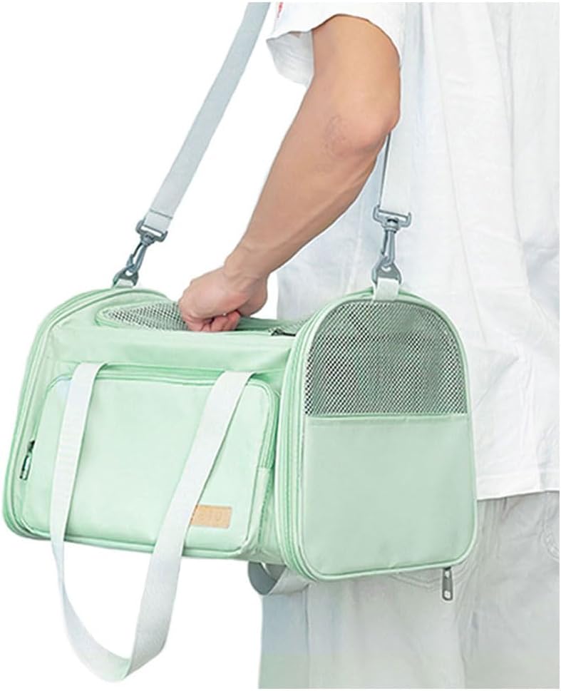 Cat Carrier Soft Sided Dog Carrier with 1 Poop Bags and 5 Pee Pads,Airline Approved Pet Carrier for Small Dog/Cat Bag(16